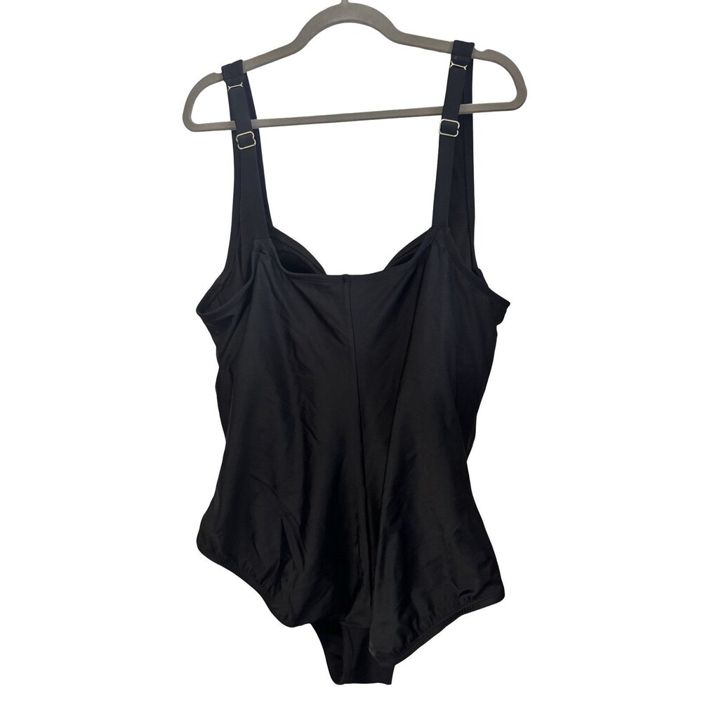 NWT Shade & Shore Long Torso Shirred Tummy Control Square Neck Size L (12-14)